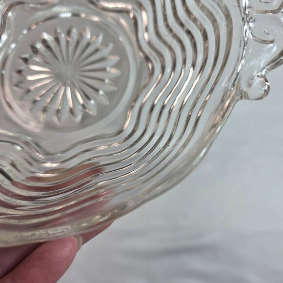 TWO Vintage Anchor Hocking Duncan Miller Caribbean Double Handle Wave Bowls - Picture 11 of 16
